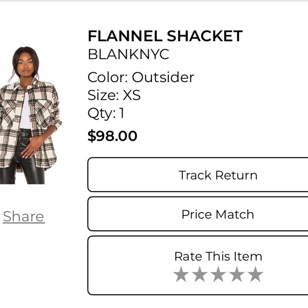 Blank NYC Black and White Flannel Shacket
